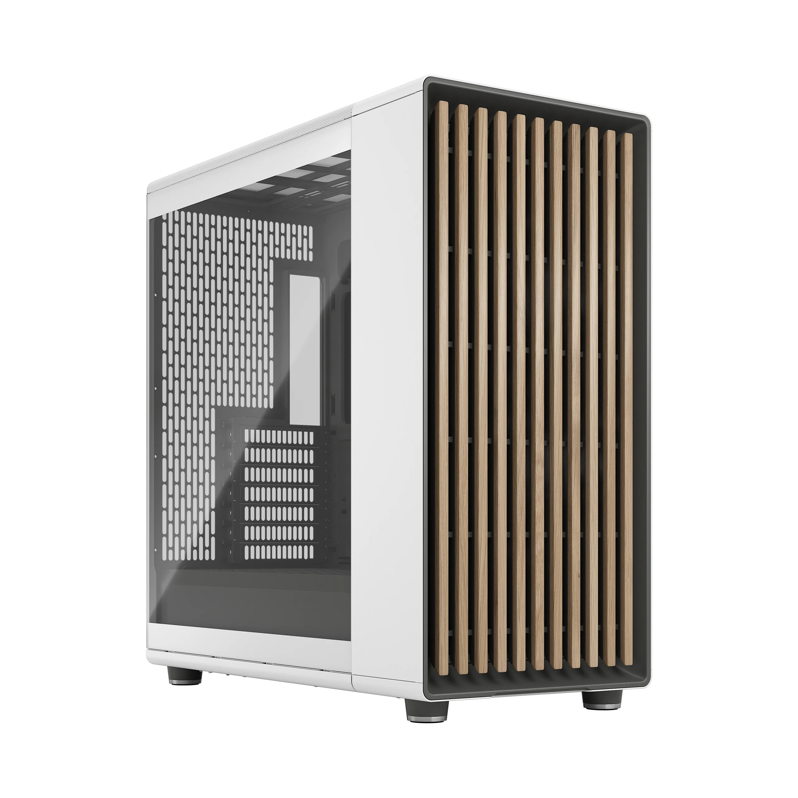 Fractal Design Computer Case - North XL - ATX - Chalk White TG Clear