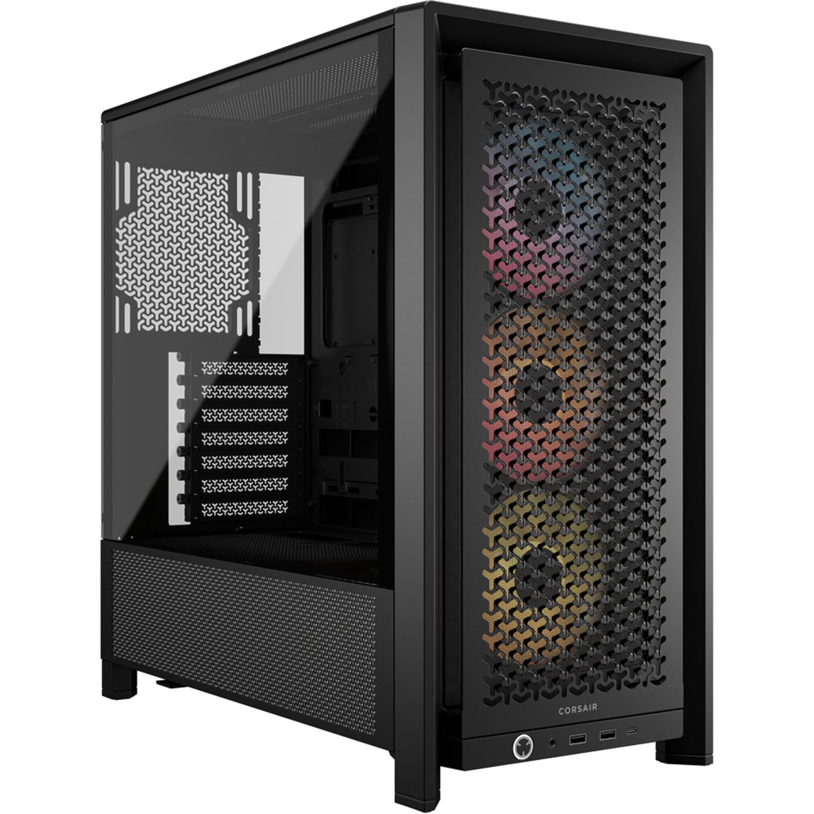 Corsair PC Case - Frame 4000D RS ARGB Modular - Mid-Tower - Black