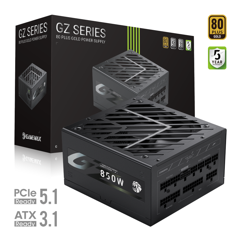 Gamemax PSU - GZ 850G - 850 W - Gold - Full Modular