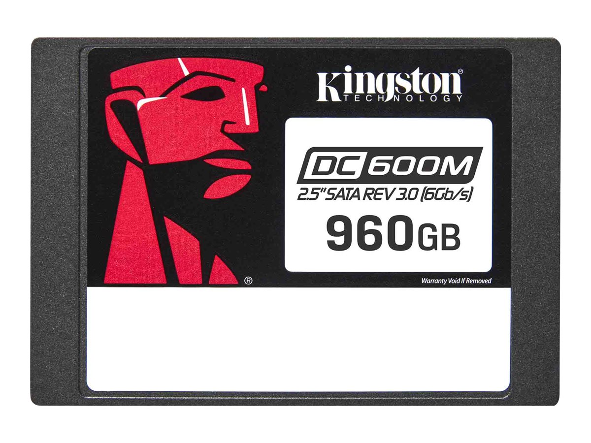 Kingston DC600ME - SSD - 960 GB - SSD form factor 2.5" - Solid-state drive interface SATA 6Gb/s - Read speed 560 MB/s - Write speed 530 MB/s
