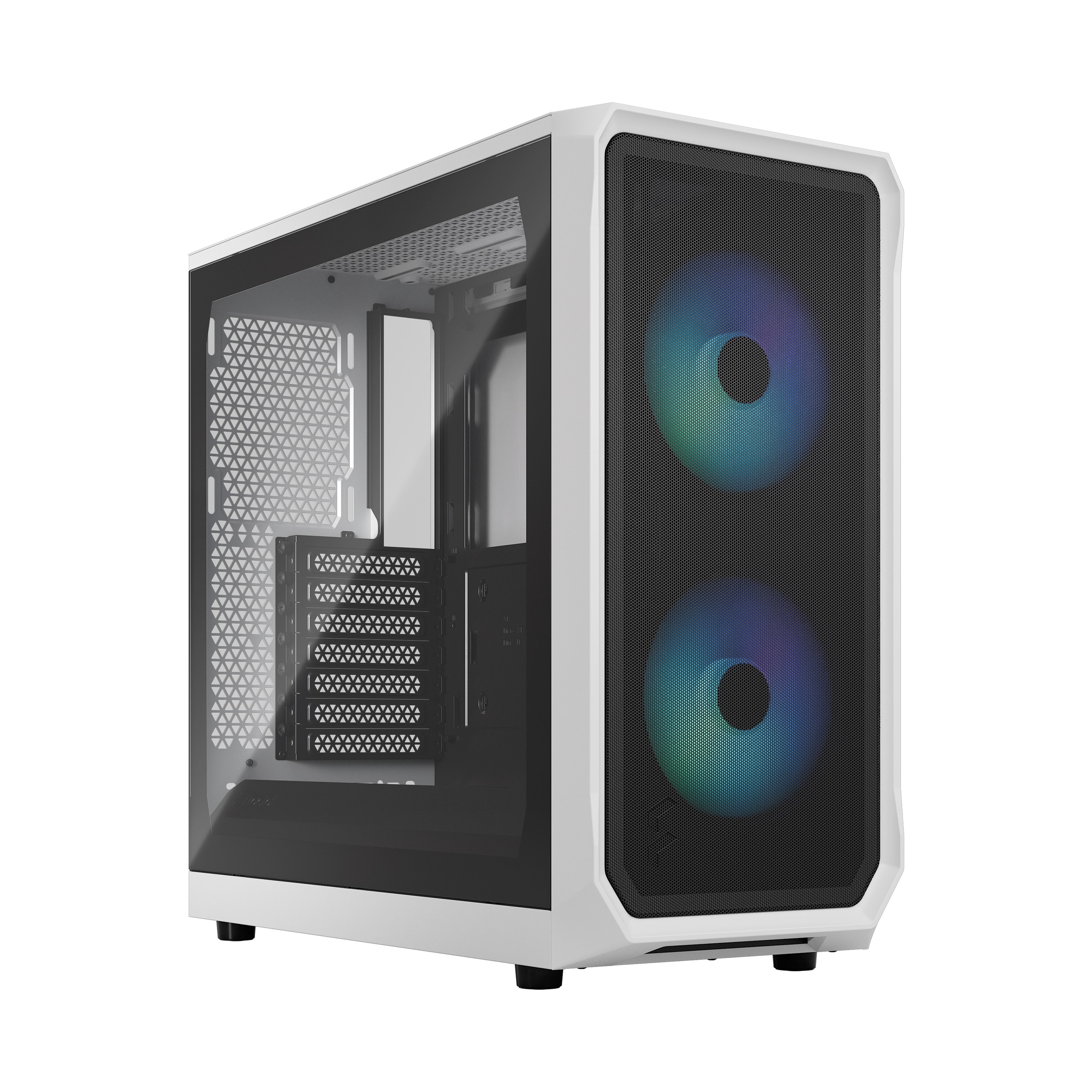 Fractal Design - Focus 2 - Side window - Midi Tower - ATX - RGB White TG Clear Tint
