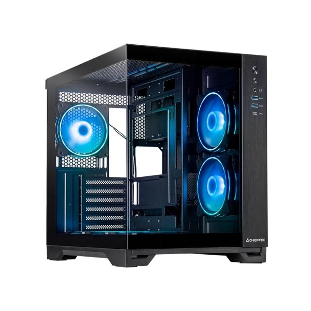Case|CHIEFTEC|ATX/micro ATX|Black|Cube|PC|Chieftec Visio GM-30B-TG-OP Black|GM-30B-TG-OP