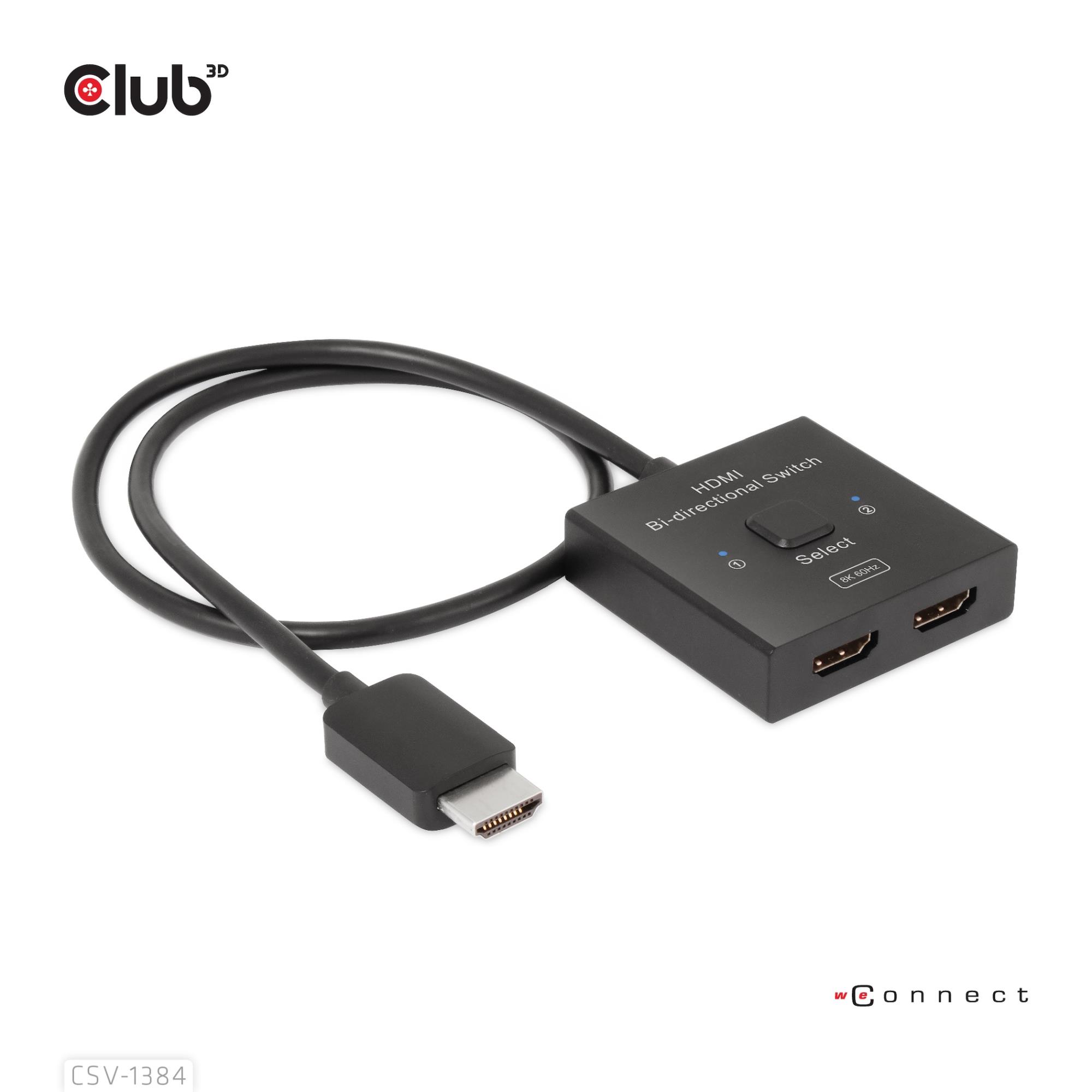 VIDEO SWITCH HDMI 2PORT/CSV-1384 CLUB3D