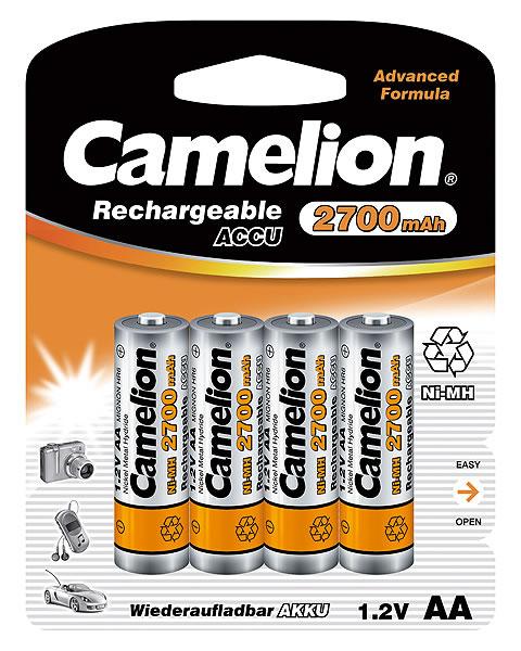 Camelion - AA/HR6 - 2700 mAh - Rechargeable Batteries Ni-MH - 4 pc(s)