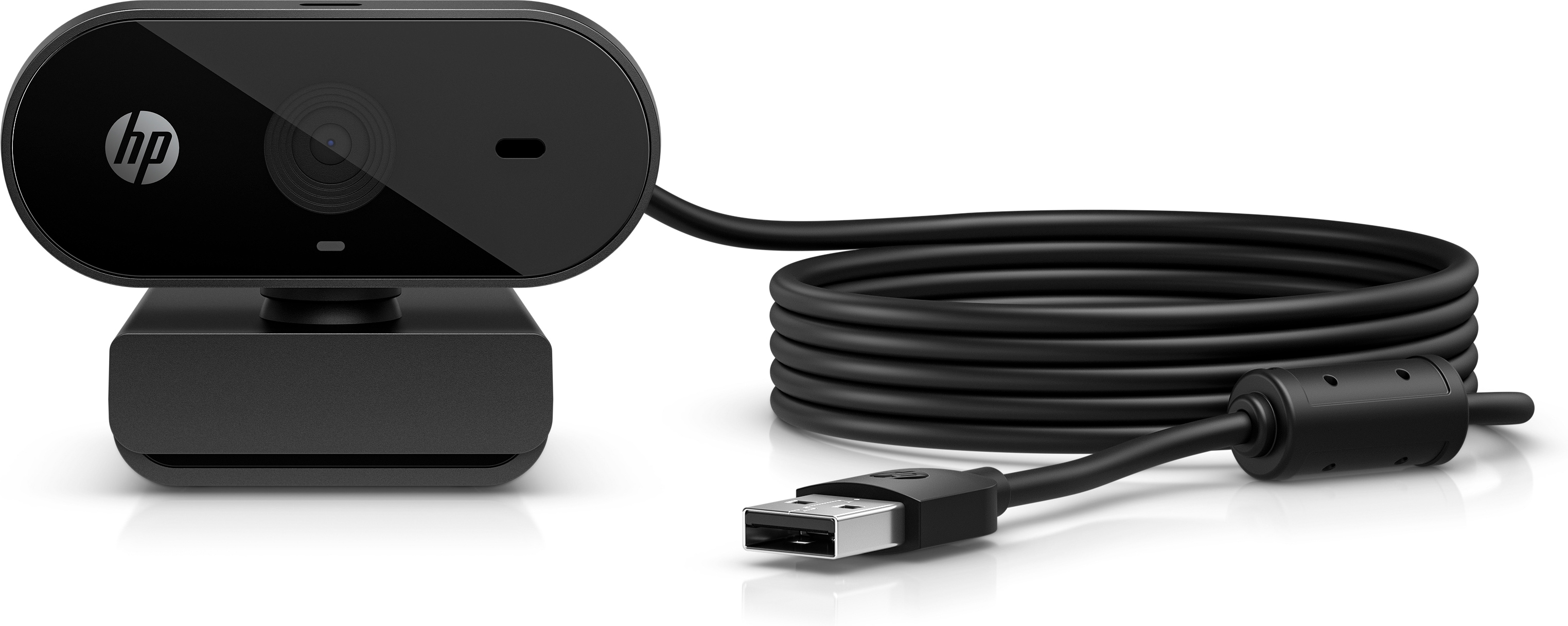 HP 325 USB FHD Privacy Business Webcam - Integrated Microphone, Chromebook Certified, Mountable - Black