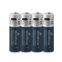 BATTERY RECH. LI-ION AA 1.5V/1400MAH 4P MRBAT161 MEDIARANGE
