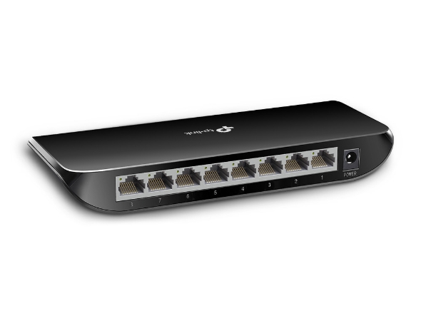 TP-LINK - Switch - TL-SG1008D - Unmanaged - Desktop - Gigabit Ethernet (copper) ports quantity 8 - Power supply type External - 36 month(s)