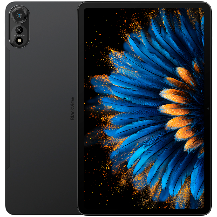 Blackview MEGA 2 SET LTE 12-inch FHD+IPS 1200x2000 60Hz 12GB+256GB Unisoc T615 Octa-core 1.6GHz Cam Front 8MP Rear 16MP 9000mAh+Charging 18W Fast / Cable Film Case Stylus Mouse Keyboard EN Netflix HD Android 15 Celestial Grey