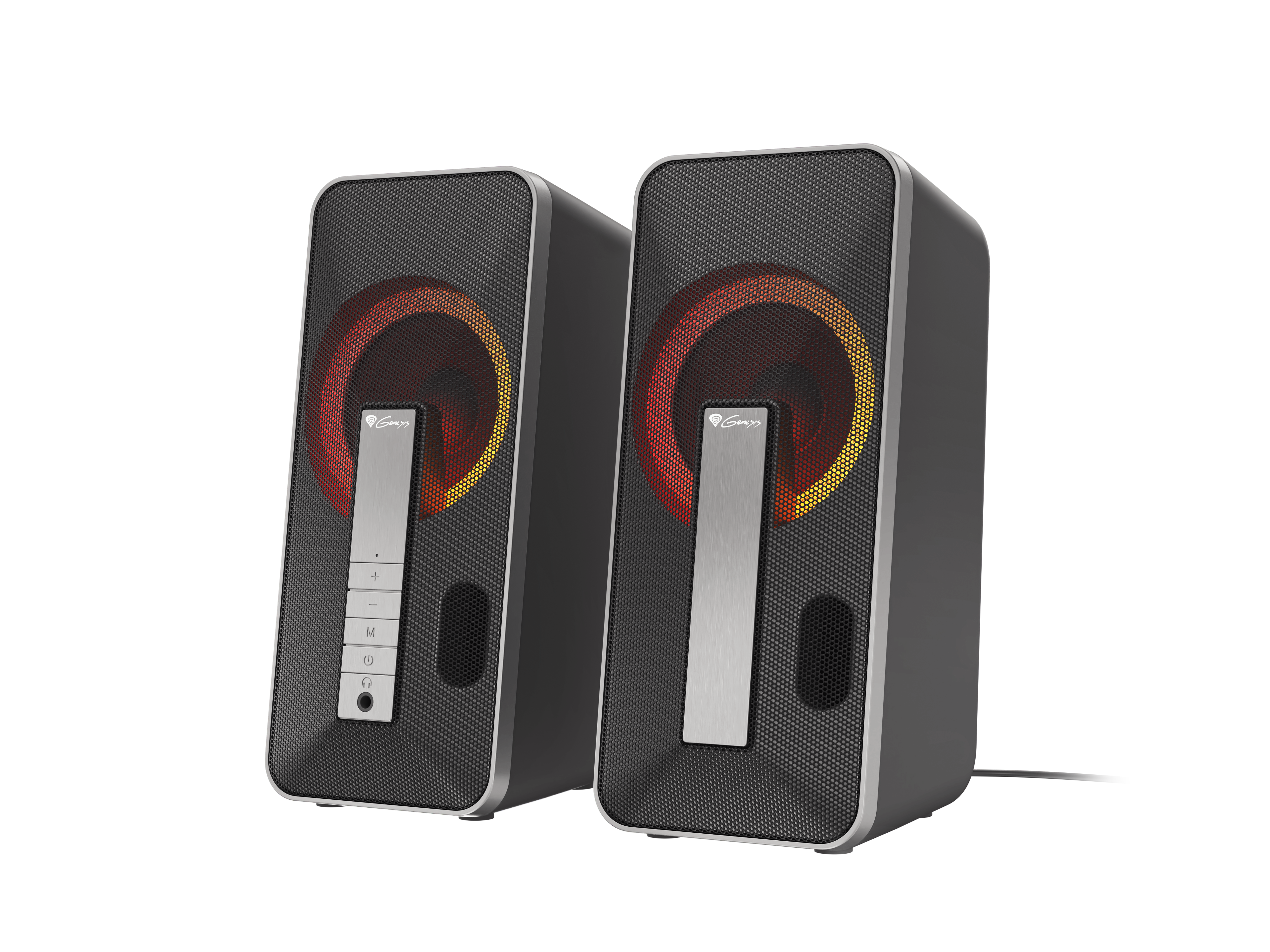 Genesis - Computer Speaker - Helium 100BT RGB - Bluetooth - Wireless connection - Silver/Black