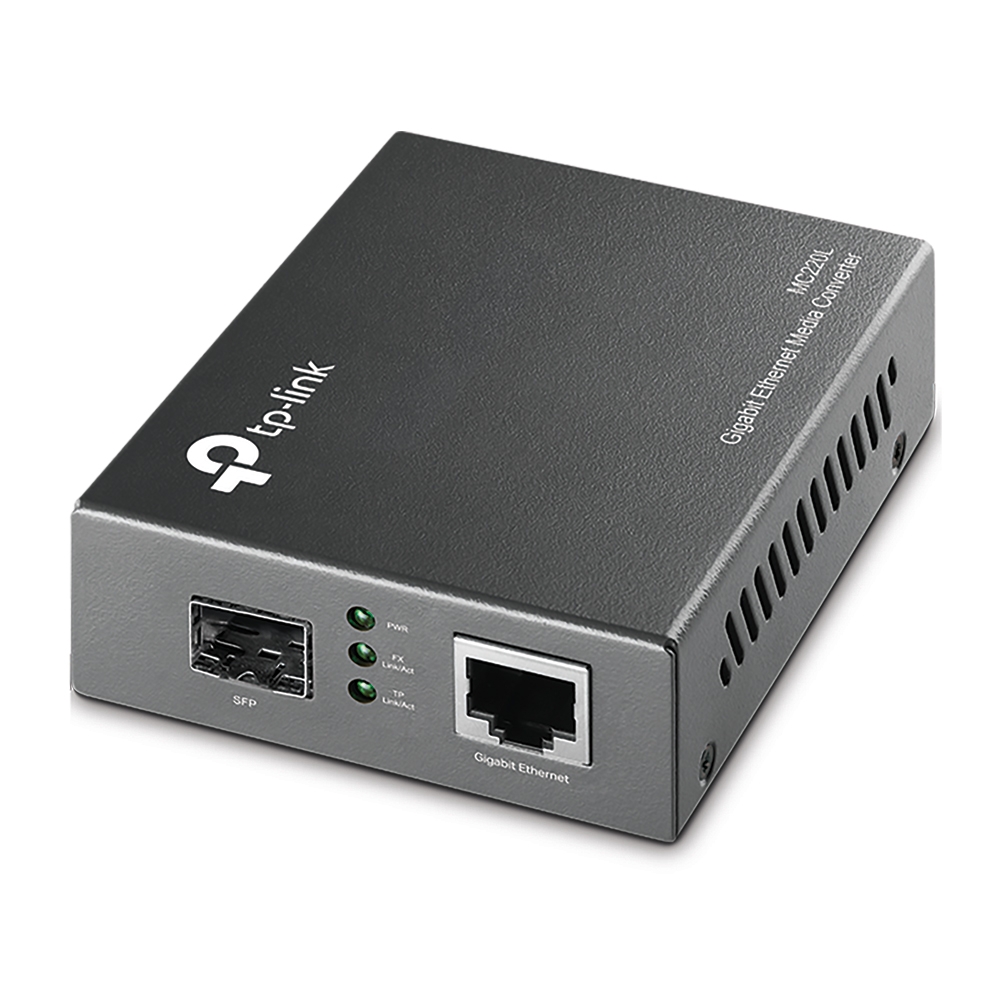 TP-LINK - Gigabit Ethernet Media Converter - MC220L - Gigabit SFP port - 10/100/1000M RJ45 port (Auto MDI/MDIX)