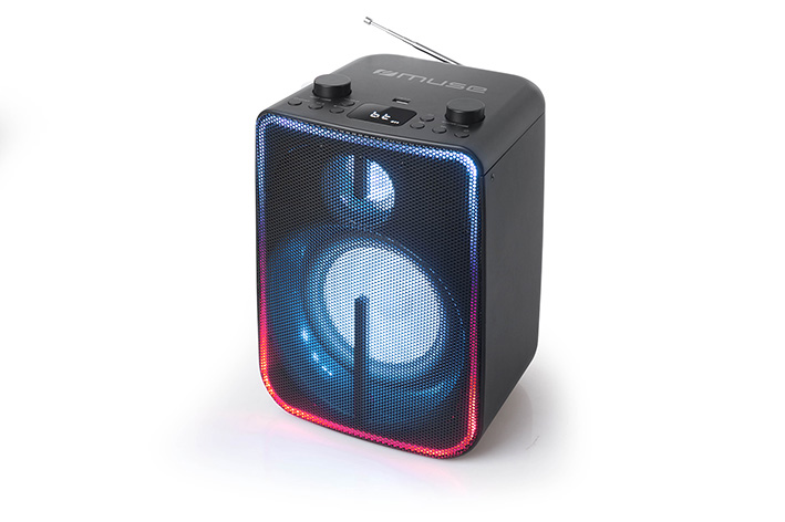 Muse - Bluetooth Party Box Speaker with Battery - M-1802DJ - 60 W - Bluetooth - Wireless connection - Black