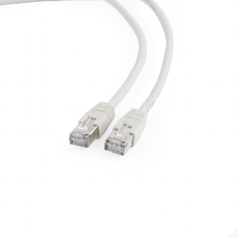 FTP Cat6 - Patch cord - Perfect connection; Foil shielded - for a reliable connection; Gold plated contacts - White - 5 m
