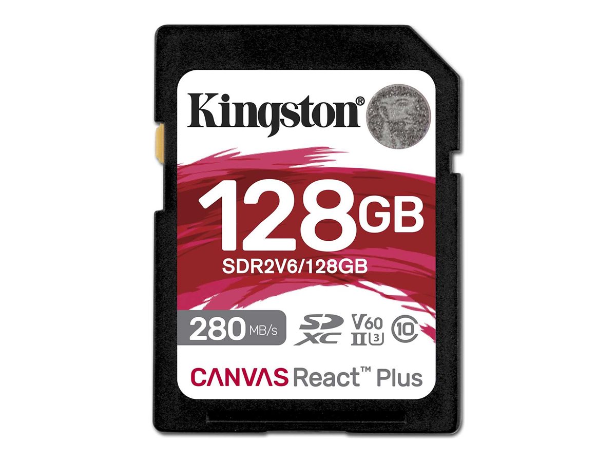Kingston - UHS-II Video Speed Class (V60) - 128 GB - SD - Flash memory class Class 10, UHS-II, U3, V60