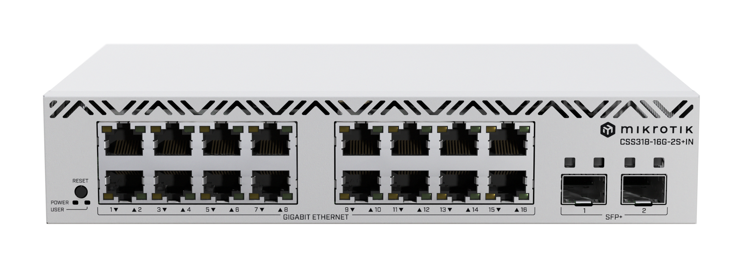 MikroTik - Cloud Smart Switch with SwitchOS desktop case - CSS318-16G-2S+IN