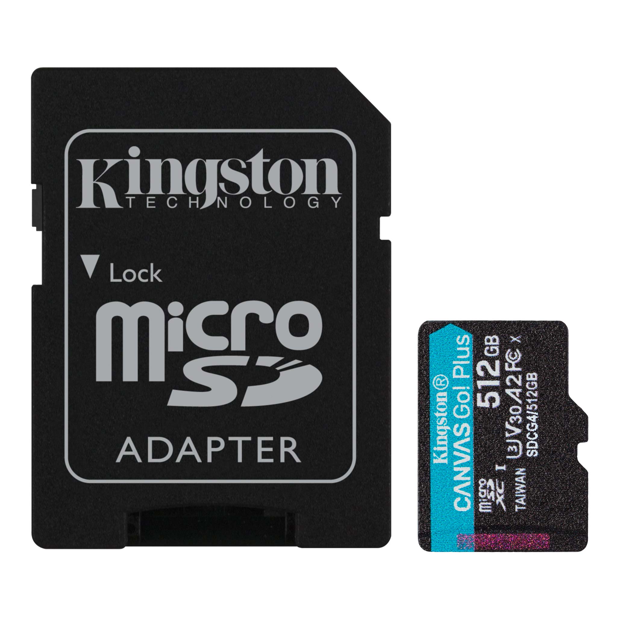 Kingston - Canvas Go! Plus - 512 GB - microSD - Flash memory class Class 10, UHS-I, U3, V30, A2