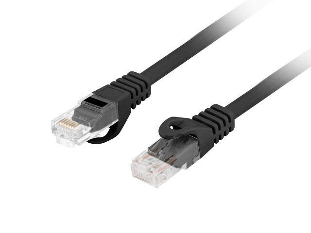 Lanberg - Patchcord Cat.6 UTP LSZH CU - PCU6-10CU-0200-BK - 2 m - Black