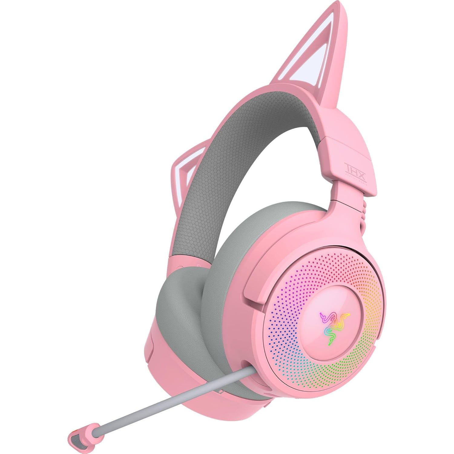 Razer - Headset - Kraken Kitty V3 Pro - Bluetooth - Over-Ear - Quartz