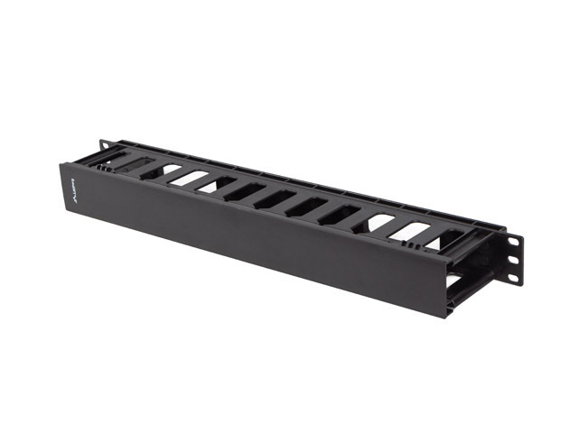 Lanberg 19" Cable managmement 1U, Type A, Plastic - AK-1703-B - Black