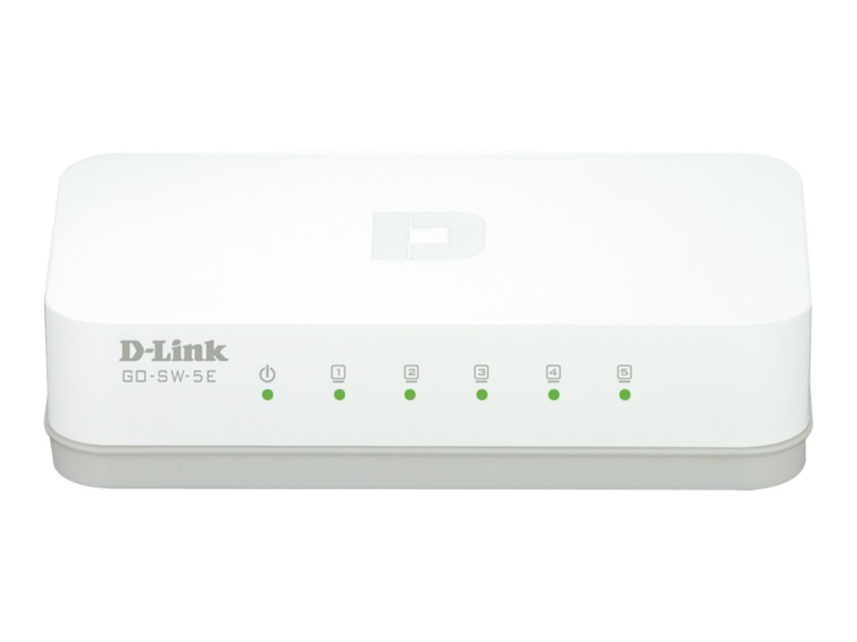 D-Link - 5-Port Fast Ethernet Easy Desktop Switch - GO-SW-5E/E