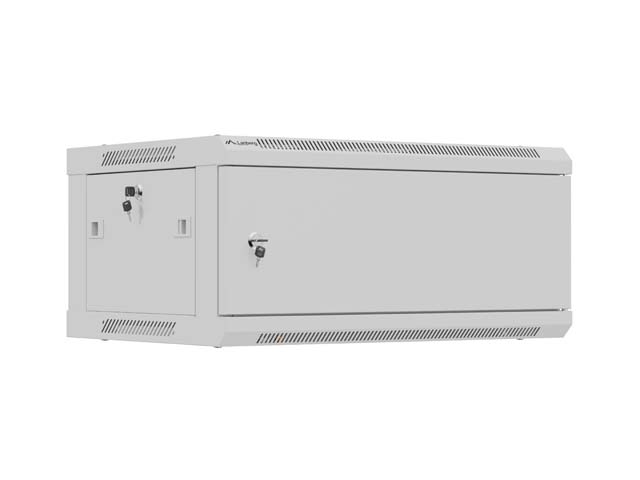 Lanberg Wall mounted installation cabinet 19" 4U 600X450 - WF01-6404-00S - Gray