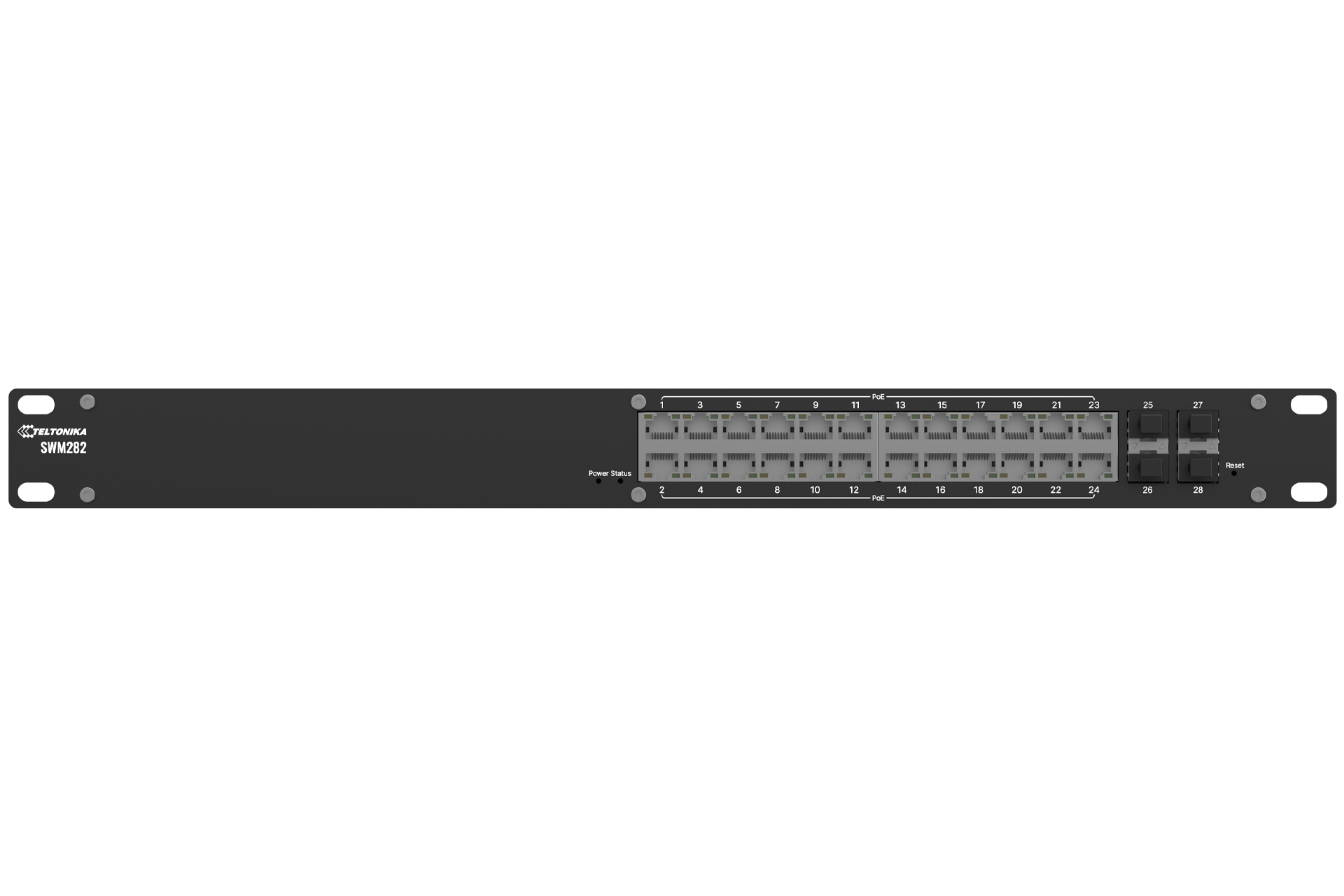 Teltonika - PoE+ managed switch - SWM282 - Managed - Rackmountable - SFP ports quantity 4