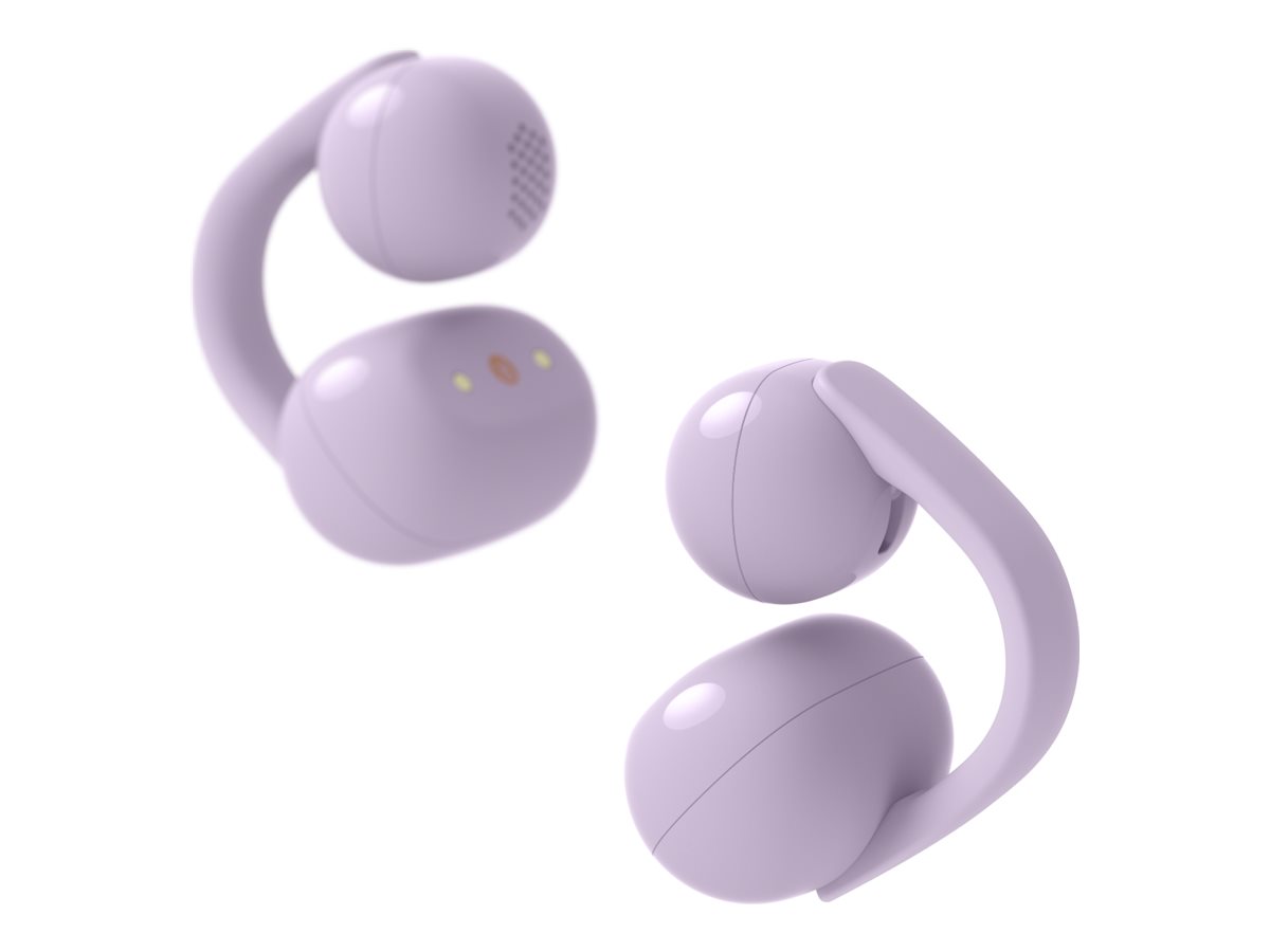 Sony - Earbuds - LinkBuds WF-LC900 Clip - Bluetooth - Open-Ear - Lavender - Wireless