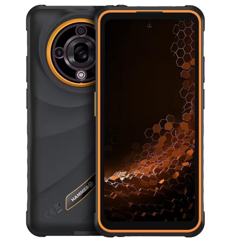 Hammer Iron 6 - Orange - 6.56 " - IPS - 1612 x 720 pixels - Mediatek - Dimensity 6300 - Internal RAM 6 GB - 128 GB - microSD - Dual SIM - 4G - 5G - Main camera resolution 64 MP - Android - 15 - 6050 mAh