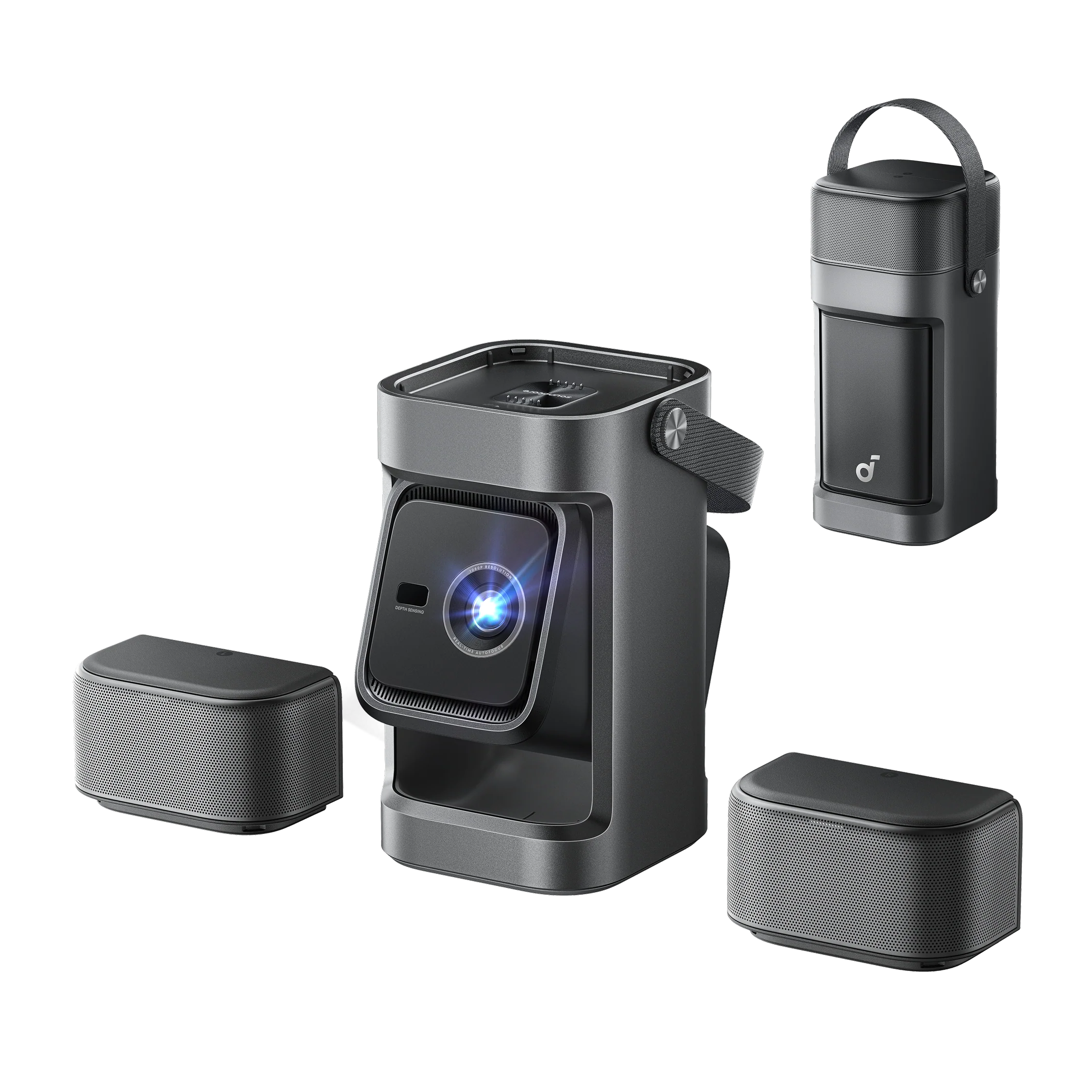 Anker Nebula Nebula P1 Portable Projector with Detachable Speakers - Full HD (1920x1080) - 650 ANSI lumens - Grey