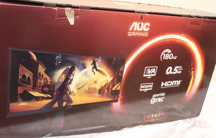 SALE OUT. AOC CU34G4 Curved 34" 3440x1440/21:9/1ms HDMI, DisplayPort, USB, Audio out - SALE OUT. AOC - CU34G4 - 34 " - Fast VA - UWQHD - 21:9 - 180 Hz - 1 ms - 3440 x 1440 pixels - 300 cd/m² - HDMI ports quantity 2 - Black - Warranty 28 month(s) - DAMAGED