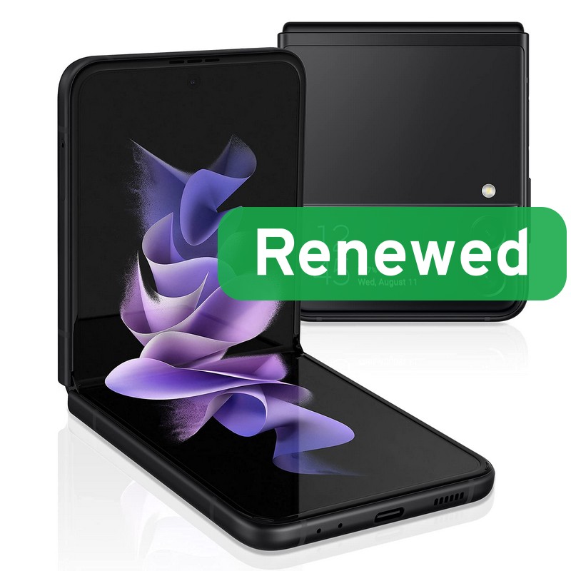 Samsung Renewed Grade C - Galaxy Z Flip 3 - Phantom Black - 6.7 " - 128 GB - 5G