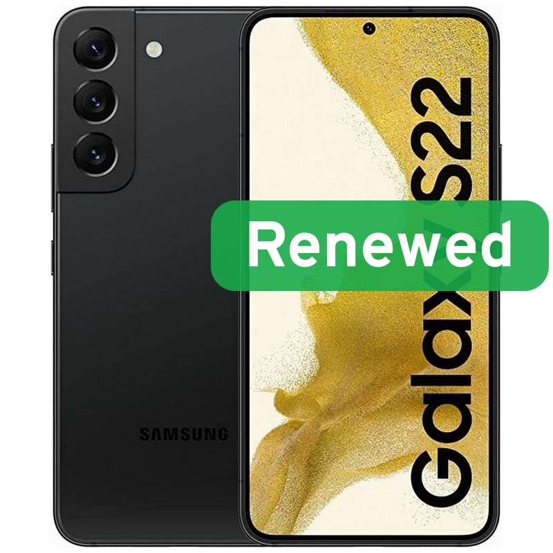 Samsung Renewed Grade Factory-sealed - Galaxy S22 - Black - 6.1 " - 128 GB - 5G