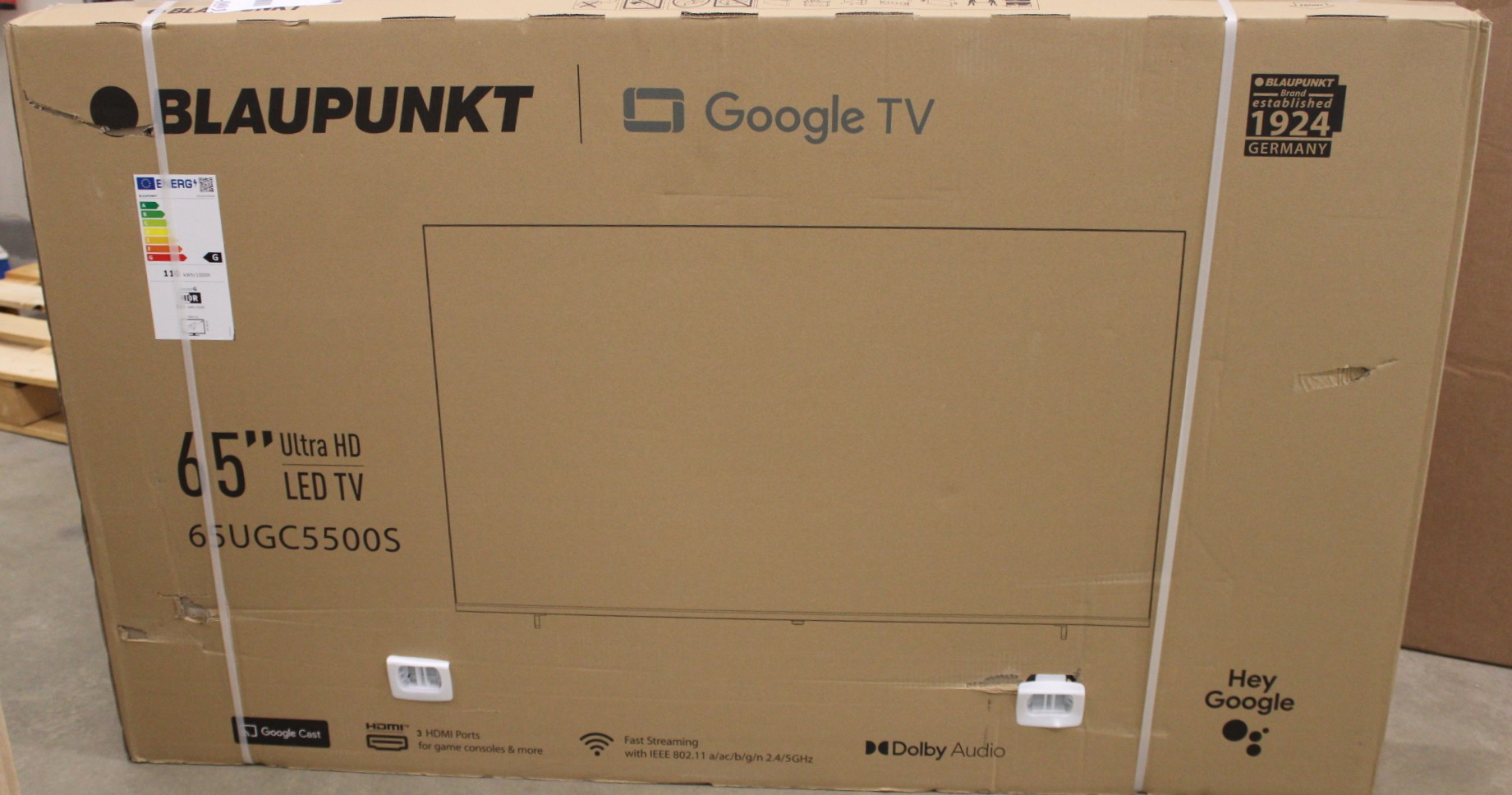 SALE OUT. Blaupunkt 65UGC5500S 65" (164cm) 4K Ultra HD Google TV - SALE OUT. Blaupunkt 4K TV - 65UGC5500S - 65 - Smart TV - Google TV - UHD - DAMAGED PACKAGING