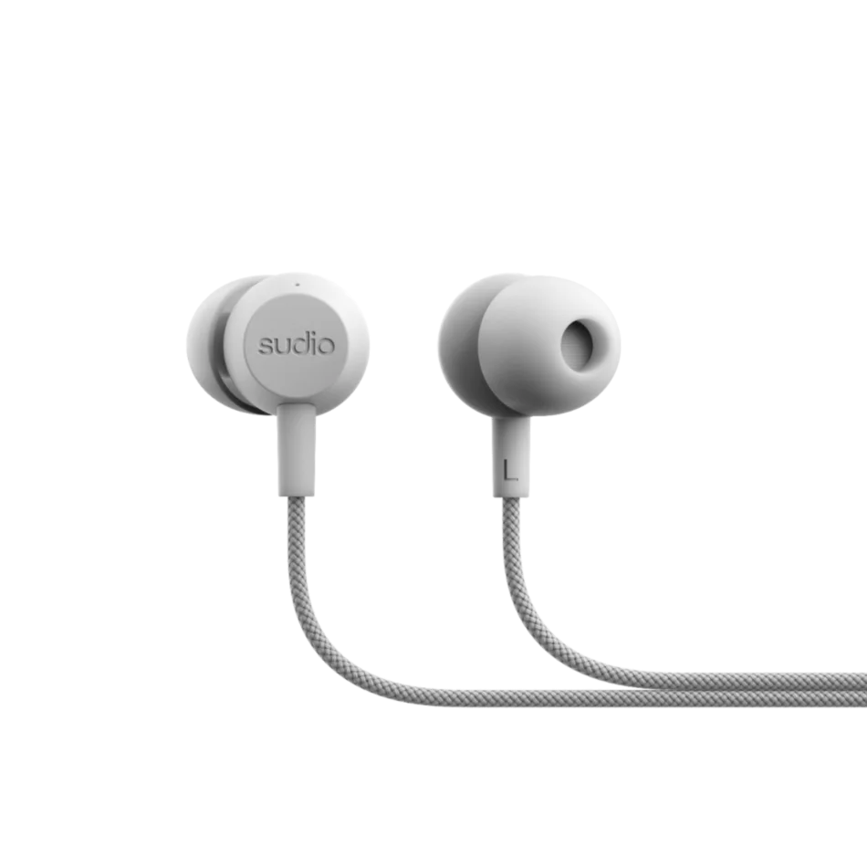 Sudio Earbuds - V3 - USB-C - In-ear - Microphone - Grey White