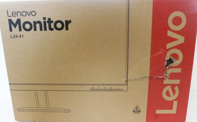 SALE OUT. Lenovo L24-41 23.8 IPS 1920x1080/16:9/250 nits/HDMI/Raven Black/3Y Warranty - Lenovo L24-41 - 23.8 " - IPS - FHD - 16:9 - 100 Hz - 4/6 ms - 1920 x 1080 pixels - 250 cd/m² - HDMI ports quantity 1 - Raven Black - Warranty 36 month(s) - DAMAGED PAC