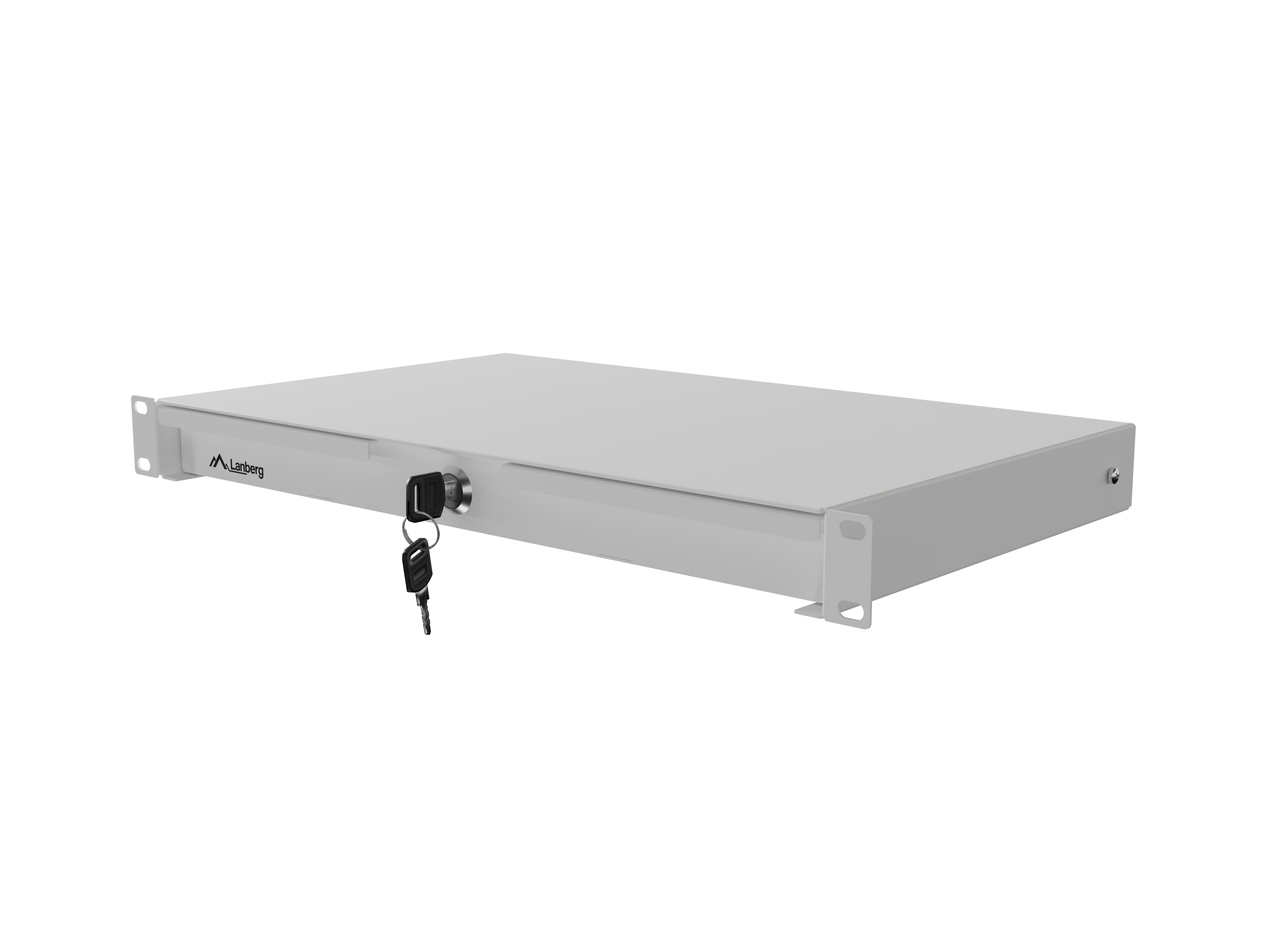 Lanberg 19" Drawer 1U,  max load capacity up to 30 kg assembly - AK-2002-S - 48.26 x 27 x 4.4 cm - Grey