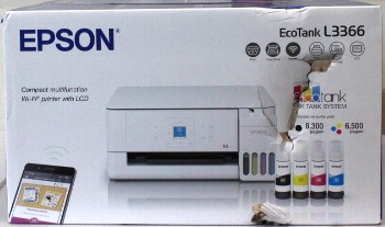 SALE OUT. Epson EcoTank L3366 Multifunctional Printer - SALE OUT. - Epson Multifunctional printer - EcoTank L3366 - Inkjet - Colour - A4 - Wi-Fi - White - DAMAGED PACKAGING, DENTED BODY (INK TANK TOP - COVER)