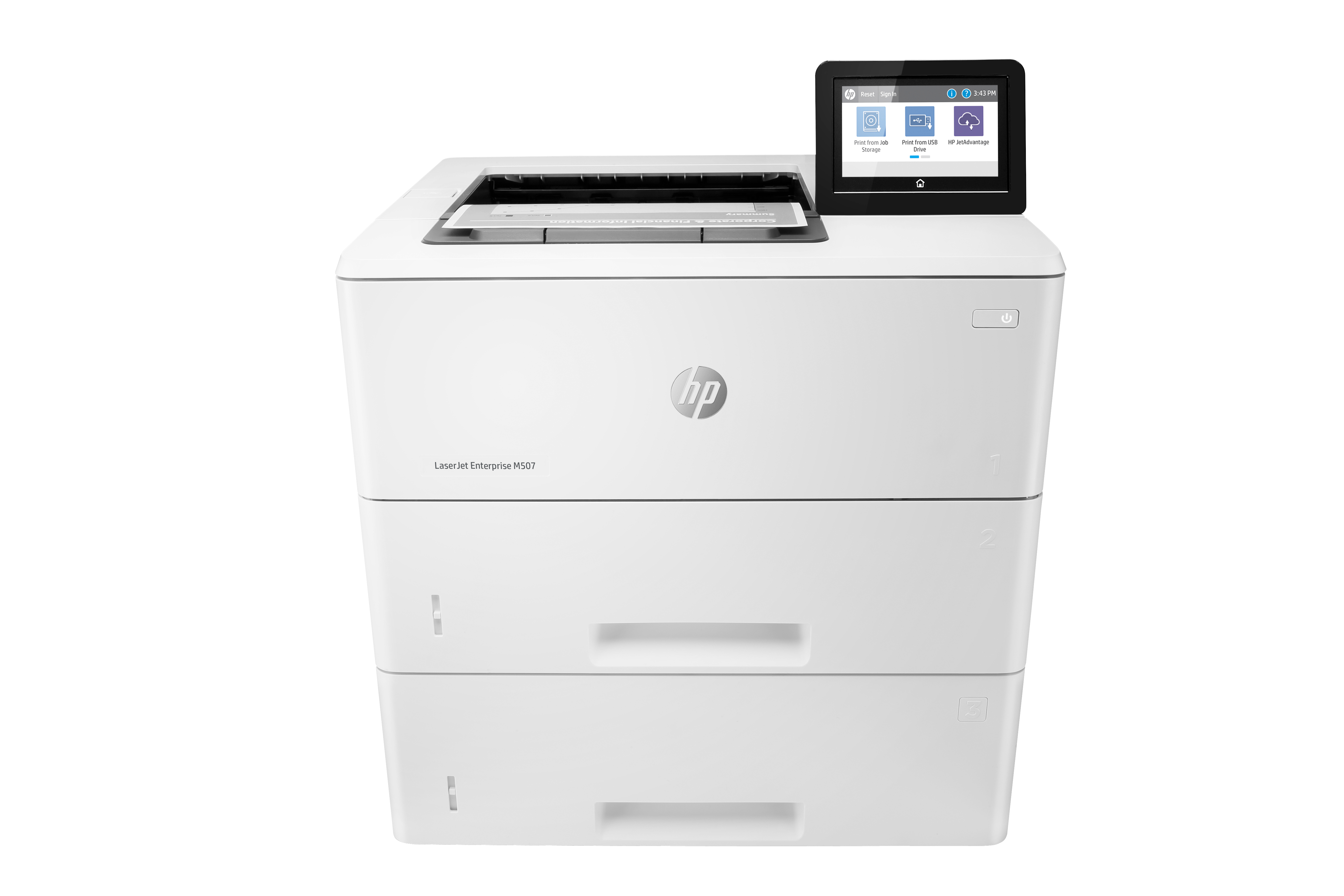 HP LaserJet Enterprise M507x Printer - A4 Mono Laser, Print, Auto-Duplex, LAN, WiFi, 43ppm, 2000-7500 pages per month (replaces M506x)