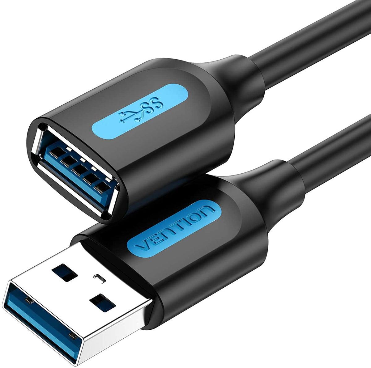 CABLE USB3.0 MALE TO FEMALE/2M BLACK CBHBH VENTION