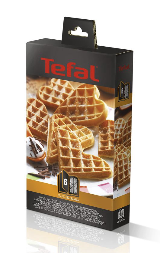 TEFAL XA800612 Heart shape Waffle plates - TEFAL - XA800612 - Black