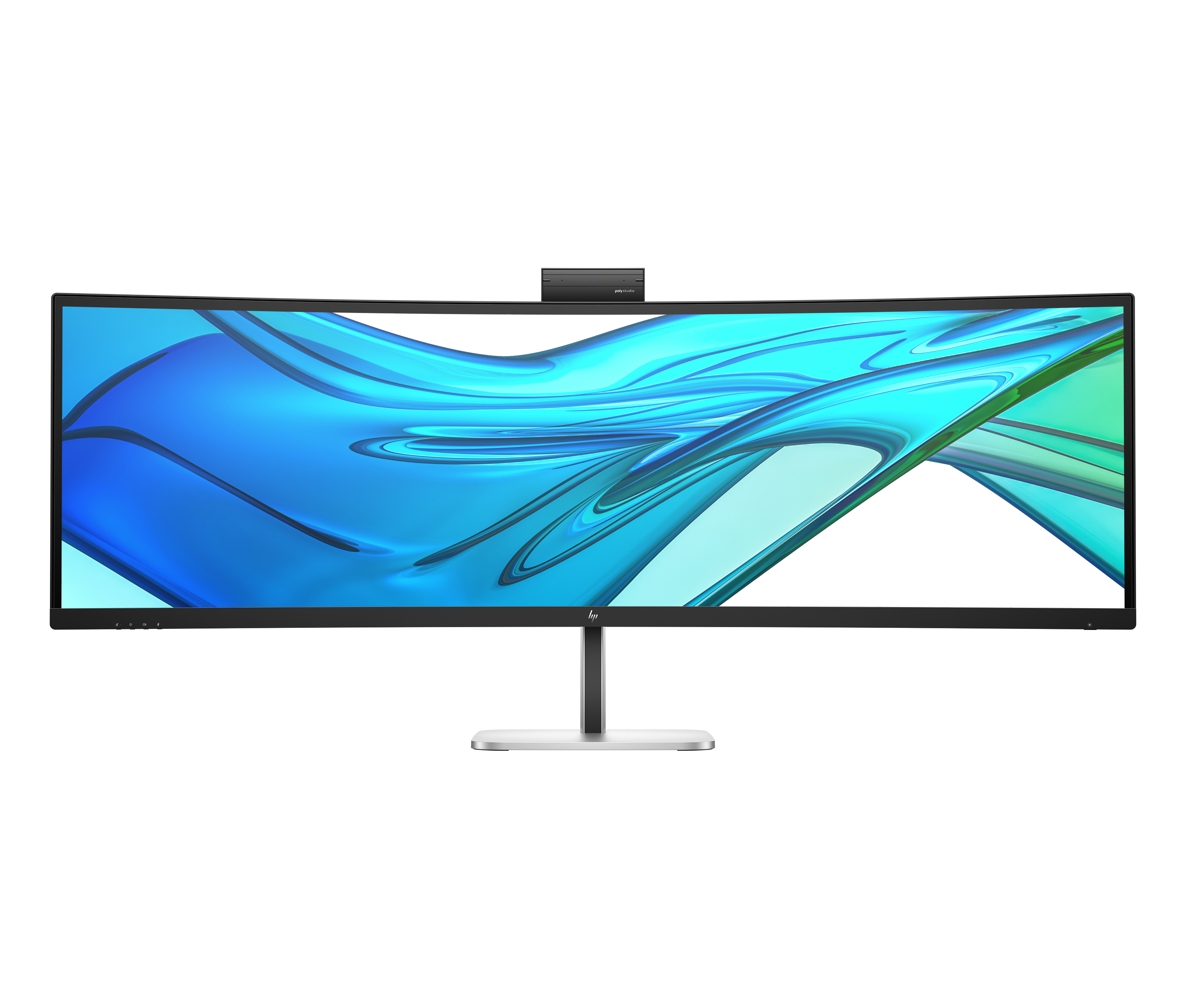 HP 549pm Series 5 Pro DQHD Curved Conferencing Monitor - 49" 5120 x 1440 DQHD 400-nit 165Hz AG, VA, USB-C(140W/15W)/HDMI/DisplayPort/Audio Jack, 3x USB-A, speakers, webcam, RJ-45 LAN, height adjust/tilt/swivel, 3 years