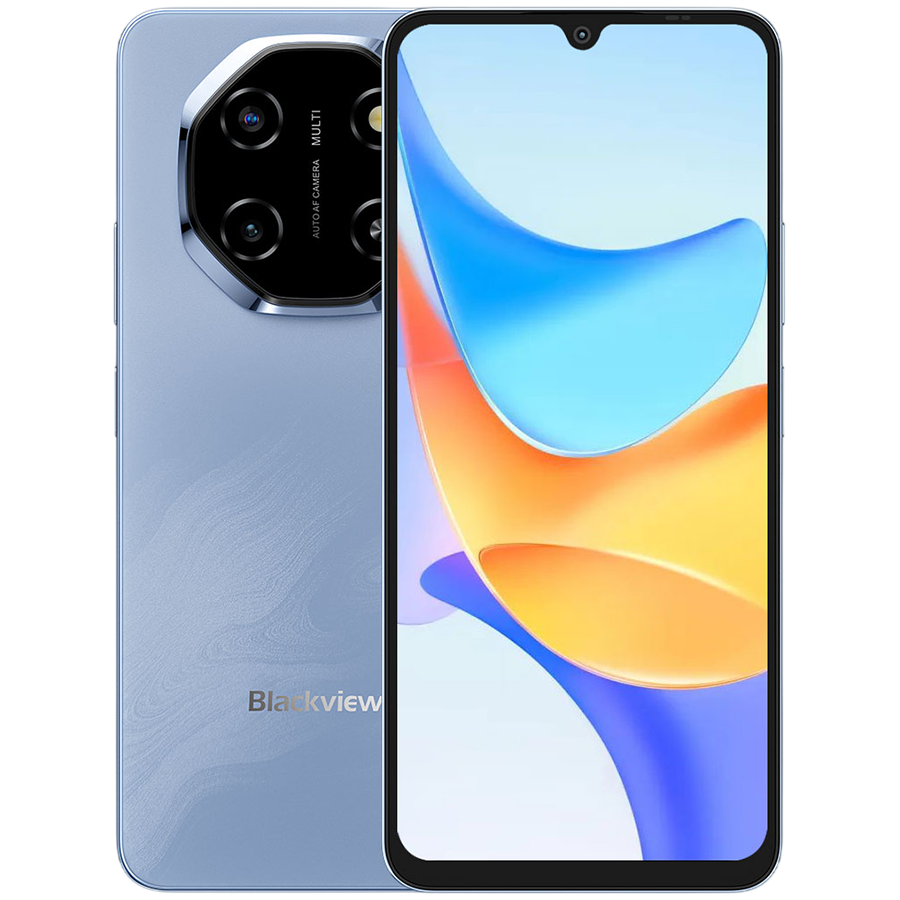 Blackview SHARK 6 5G 6.88inch FHD 1640x720 IPS LCD 120Hz 4+128GB Unisoc T8100 octa-core up to 2.2GHz Cam 13MP Front 8MP / 16+2MP Rear Battery 5000mAh Type-C Dual SIM SD card slots Android 15 Glacier Blue