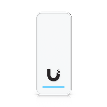 UniFi Access 2nd generation compact indoor/outdoor reader for organizations, with integrated welcome speaker and LED flash