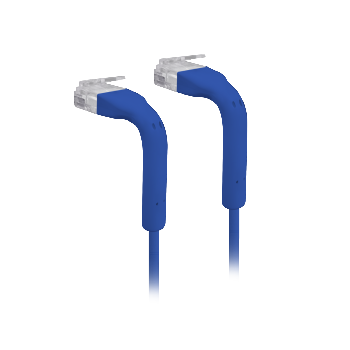 Ubiquiti U-Cable-Patch-1M-RJ45-BL Ultra-thin patch cable with bendable boots designed for installation flexibility, 3 mm outer diameter, 1m, Blue