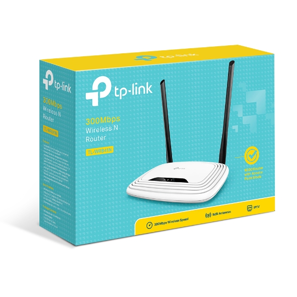 TP-LINK - Router - TL-WR841N - 802.11n - 300 Mbit/s - 10/100 Mbit/s - Ethernet LAN (RJ-45) ports 4 - Mesh Support No - MU-MiMO No - No mobile broadband - Antenna type 2xExterna - No