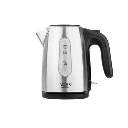 Adler - Kettle - AD 1273 - Standard - 1200 W - 1 L - Stainless steel - 360° rotational base - Stainless steel