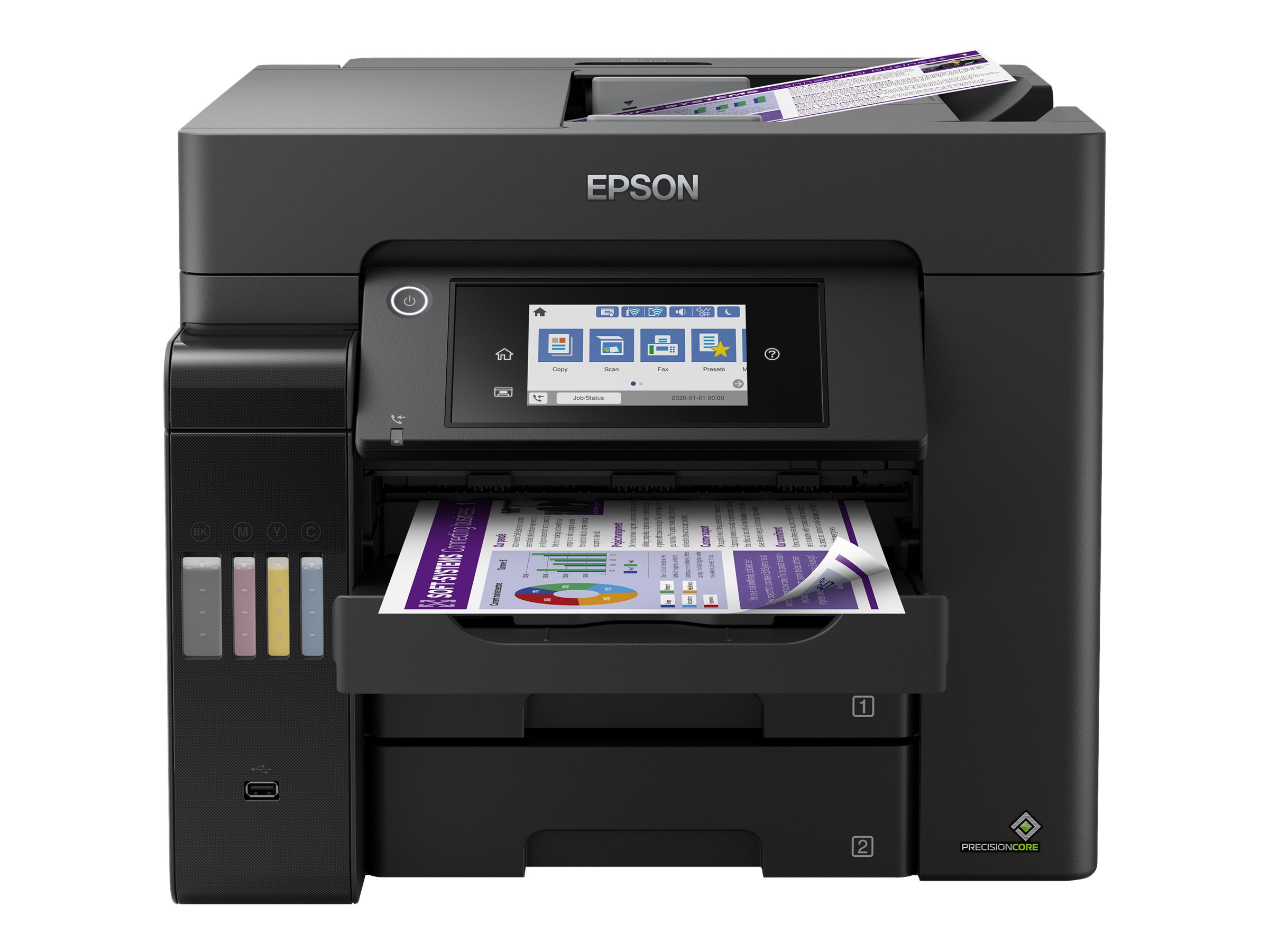 Epson - Multifunctional Printer - EcoTank L6570 - Inkjet - Colour - Inkjet Multifunctional Printer - A4 - Wi-Fi - Black