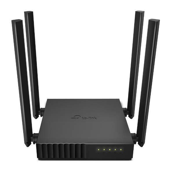 TP-LINK - Dual Band Router - Archer C54 - 802.11ac - 300+867 Mbit/s - 10/100 Mbit/s - Ethernet LAN (RJ-45) ports 4 - Mesh Support No - MU-MiMO Yes - No mobile broadband - Antenna type 4xFixed