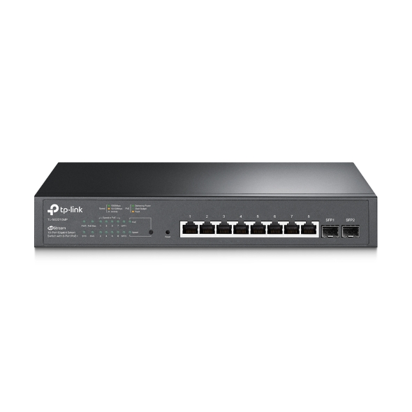 TP-LINK - JetStream 10-Port Gigabit Smart PoE Switch - TL-SG2210MP - Managed L2 - Rackmountable - SFP ports quantity 2 - PoE+ ports quantity 8 - Power supply type Single