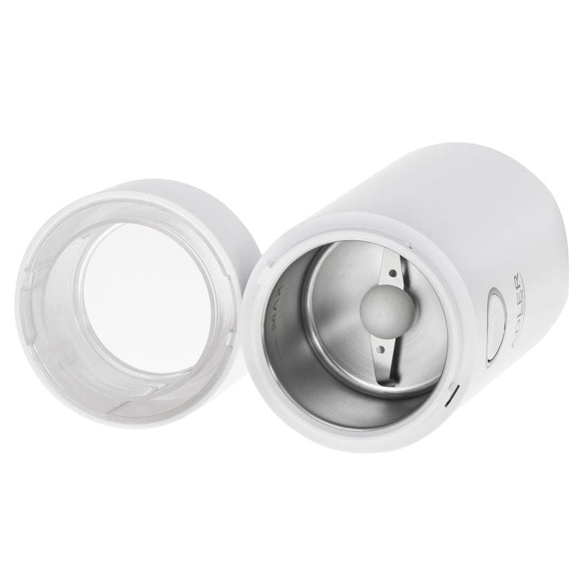 Adler - Coffee grinder - AD4446wg - 150 W - Coffee beans capacity 75 g - Lid safety switch - White
