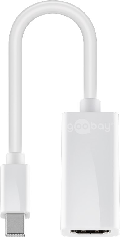 Goobay - Mini DisplayPort/HDMI adapter cable 1.1 - 51729 - White - Mini DisplayPort male - HDMI female (Type A)